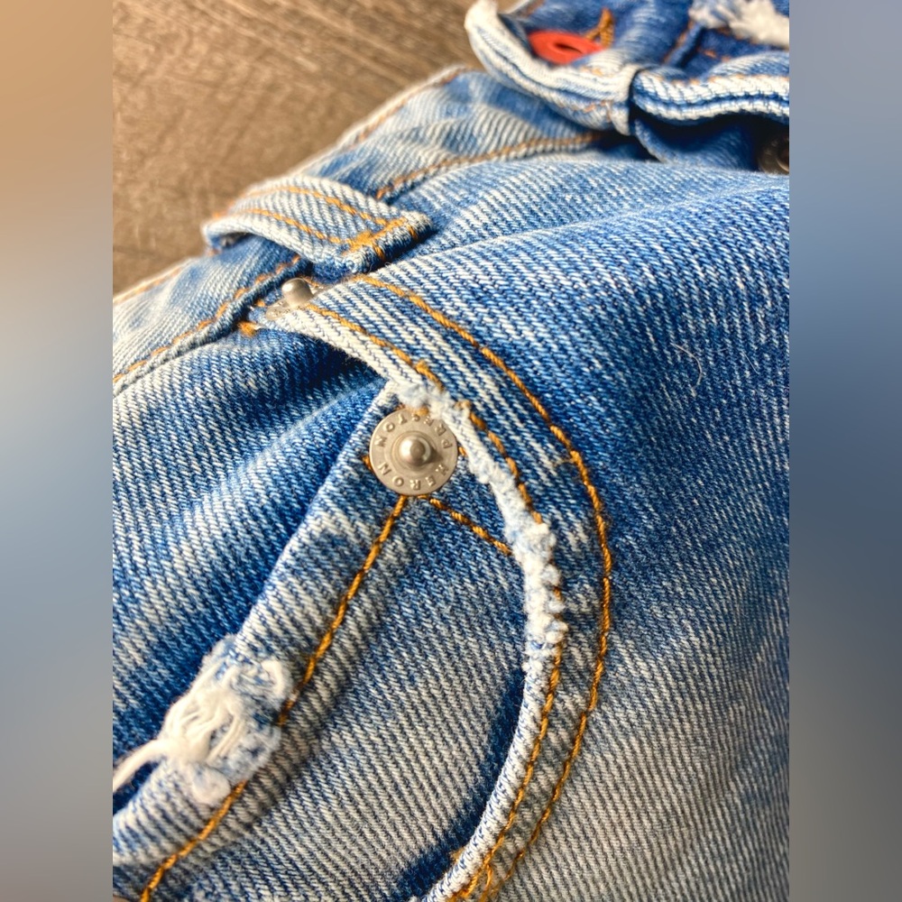 NWOT Heron Preston High-Waist Straight Leg 6-Pocket Medium Wash Denim Jeans - Picture 12 of 13